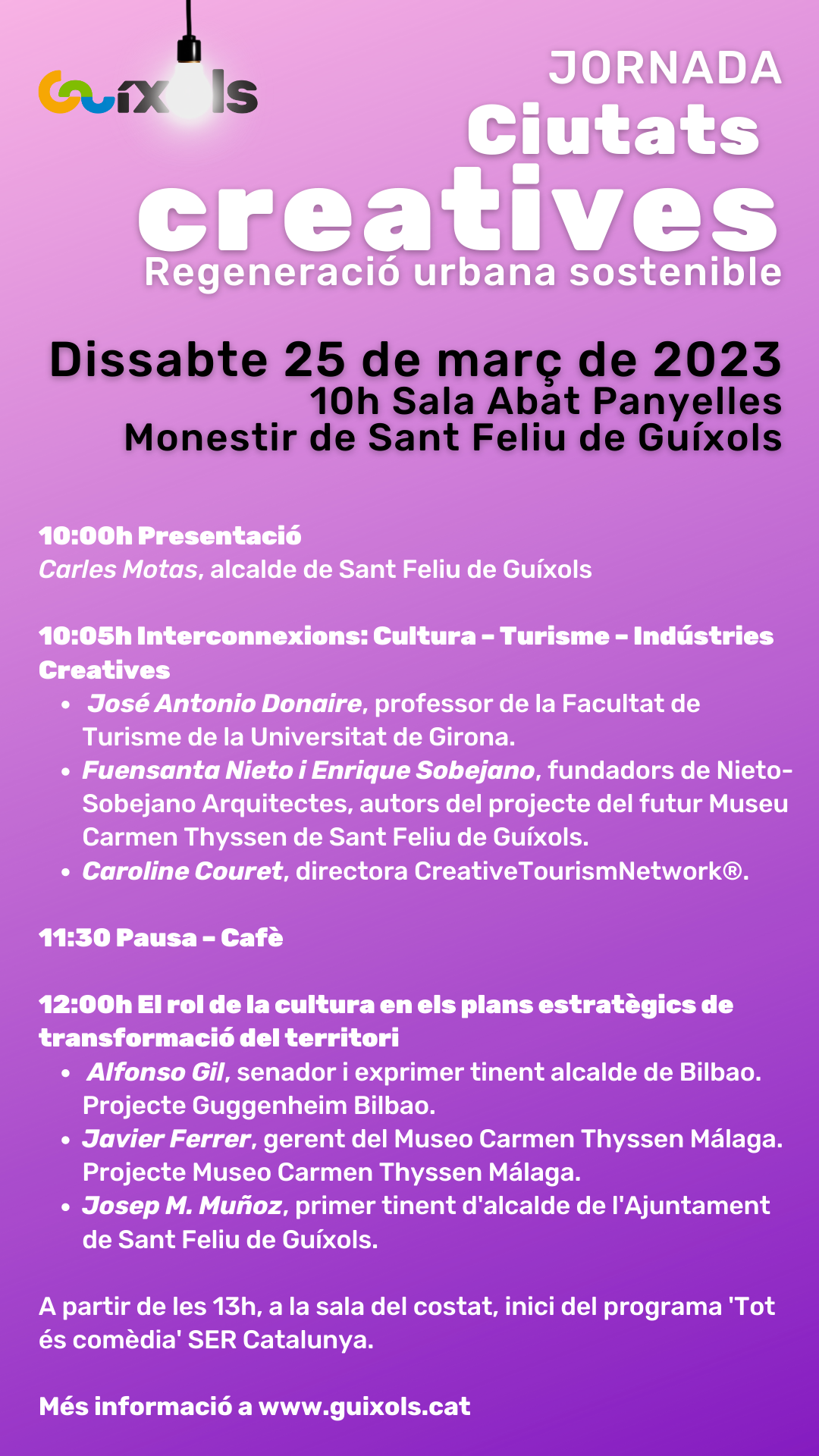 JORNADA Ciutats creatives Regeneració urbana sostenible