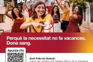 El Banc de Sang arriba a Sant Feliu de Guíxols l'últim cap de setmana d'agost