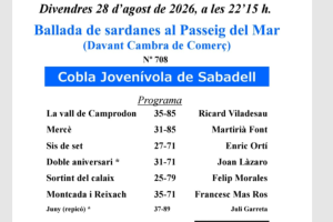 Ballada de sardanes a Sant Feliu de Guíxols pel 15è Memorial Martí Masvidal