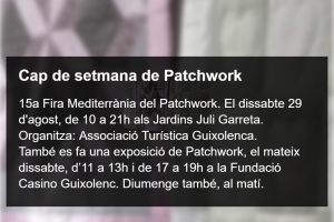 Cap de setmana de Patchwork