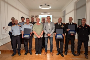 Reconeixement als voluntaris de Protecció Civil de Sant Feliu